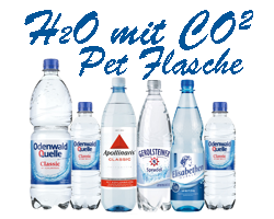Mineralwasser mit CO2 - Plastikflasche