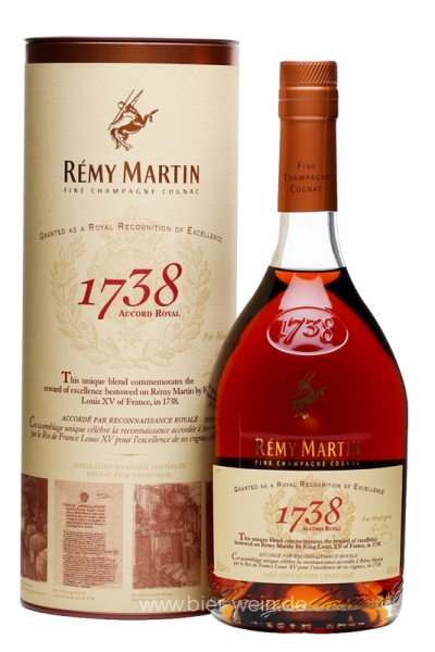 R&eacute;my Martin Cognac 1738 0,7l Flasche
