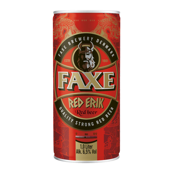 Faxe Red Erik Beer 12 x 1,0l cans - EINWEG