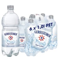 Gerolsteiner Sprudel PET 6 x 1,0l Flasche - EINWEG