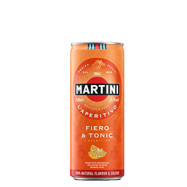 Martini Fiero &amp; Tonic 12 x 0,25l Dosen - EINWEG