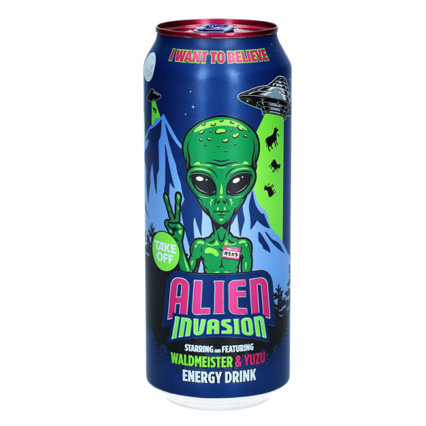 Take Off Alien Invasion Energy Drink 12 x 0,5l Dose - EINWEG