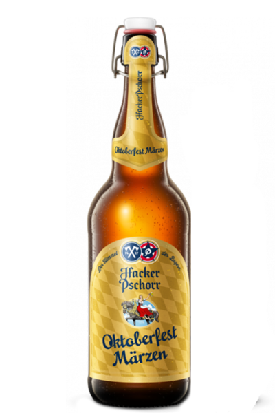 Hacker Pschorr Oktoberfest Beer Plae 2,0l bottle BBD end of 04/22