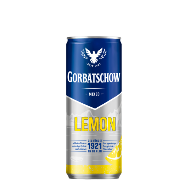 Wodka Gorbatschow Lemon 12 x 0.33 l can - DISPOSABLE
