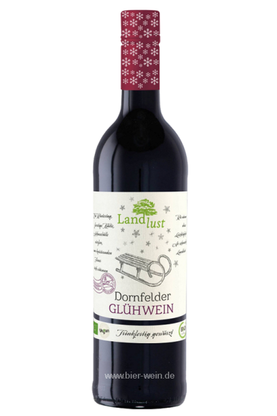 Landlust Dornfelder Hot Spiced Wine Organic Vegan 0,75l bottle