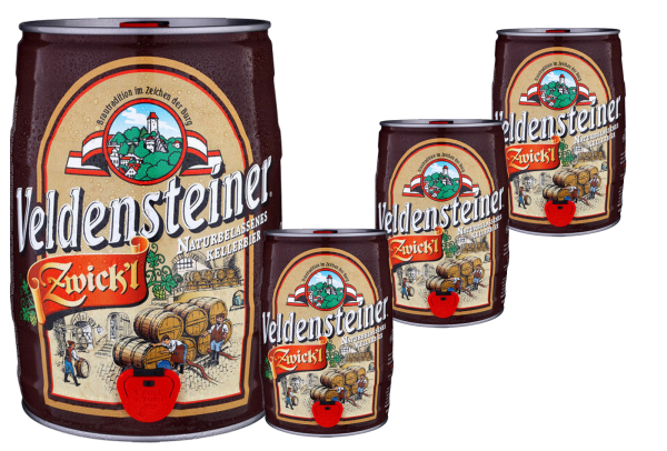 Veldensteiner Zwickl Bier BIG PACK 4 x 5l Fass