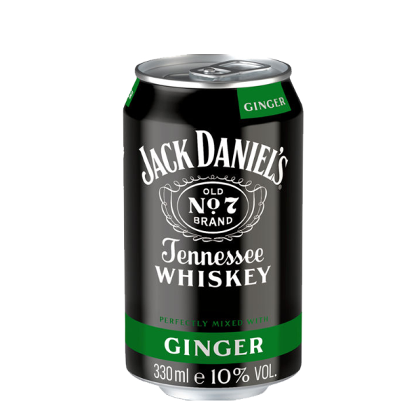 Jack Daniels Whiskey &amp; Ginger 12 x 0,33l Dosen - EINWEG