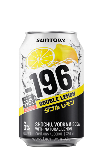 196 Double Lemon 12 x 0.33 l can - DISPOSABLE