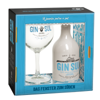 Gin Sul 0,7 l Flasche Geschenkarton mit Glas