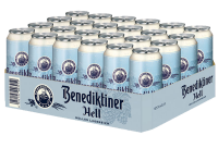 Benediktiner Hell 24 x 0.5 l can - DISPOSABLE